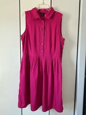 Tommy Hilfiger Sleeveless Polka Dot Shirtdress